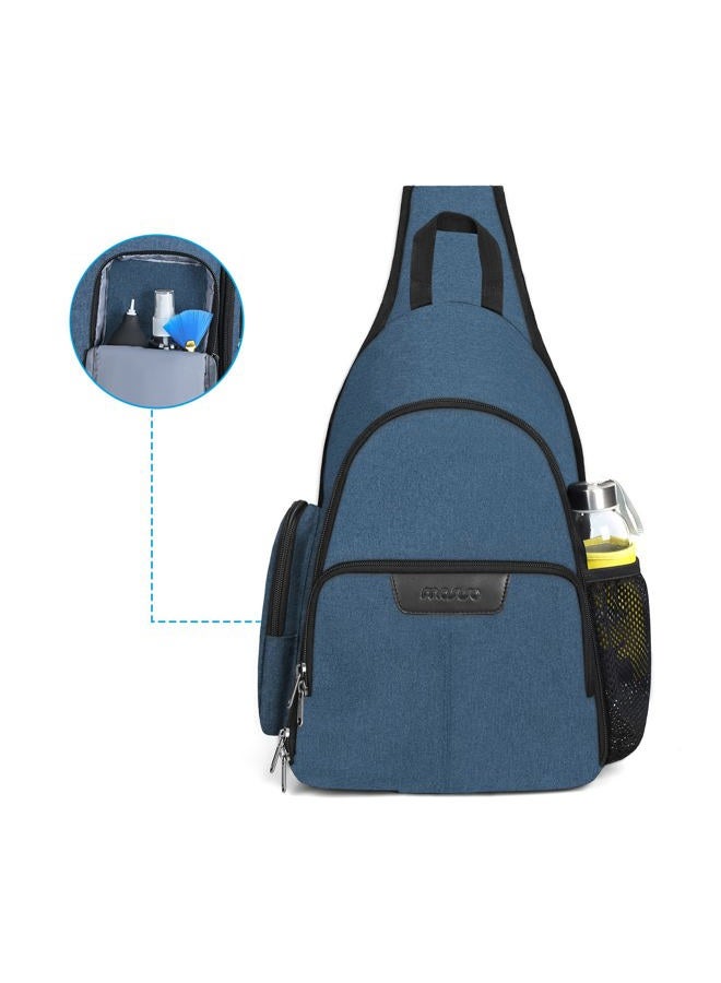 Mosiso Camera Bag Sling Backpack, DSLR/SLR/Mirrorless Full Open Camera Case with Tripod Holder&Rain Cover&Modular Insert, Photography Backpack Compatible with Canon/Nikon/Sony/Fuji, Teal Blue - Image 3