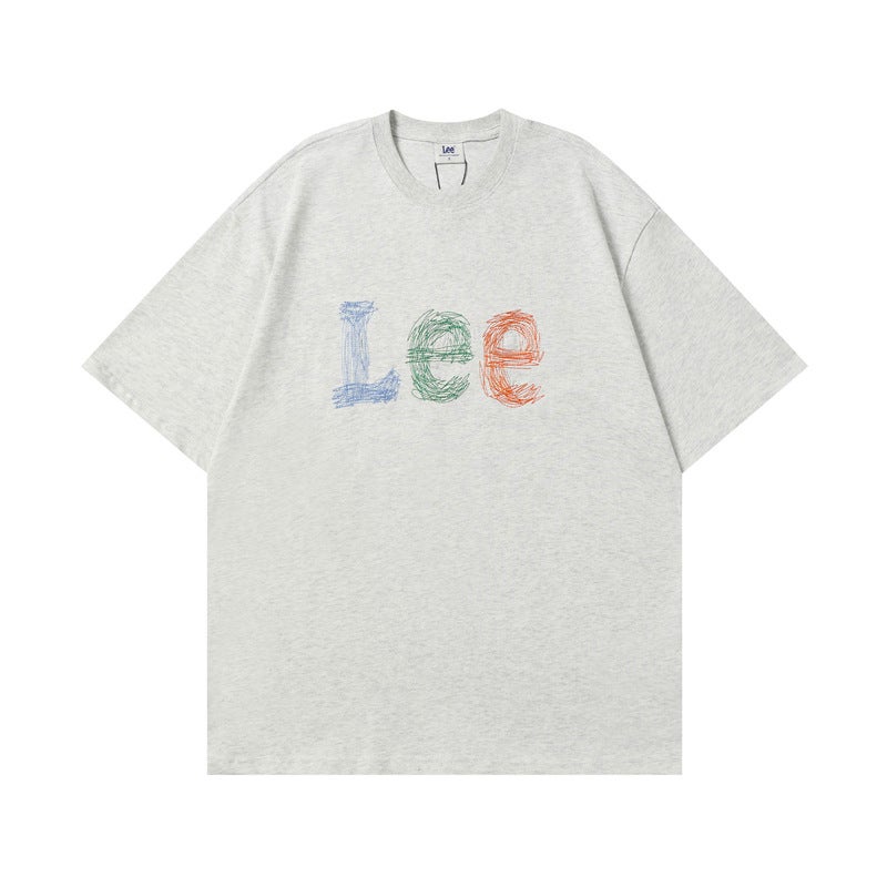 Lee Classic Logo Loose Round Neck Cotton Short Sleeve T-Shirt - Image 1