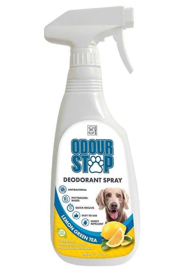 mpets Odor Stop Deodorant Spray Lemon Green Tea