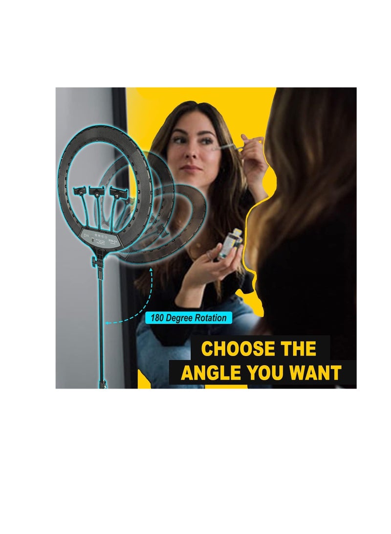 LED Ring Light with 3 Color Modes, Dimmable for Photography, YouTube, Video Clips, and Live Streaming (Includes 3 Stands + Remote Control, 35.5 cm + Stand) - Image 3