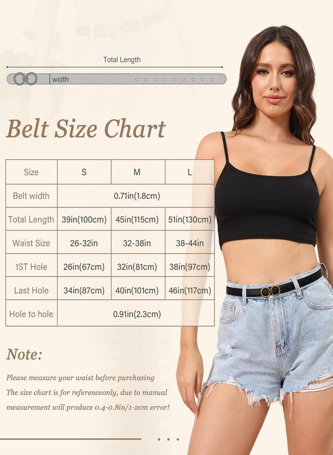 كاجير أحزمة كاجير الجلدية القابلة للعكس للنساء، حزام نسائي أنيق 2 في 1 من البولي يوريثان باللونين الأسود والبني مع مشبك ذهبي قابل للإزالة للفساتين والجينز (مقاس متوسط، بني) - Image 5