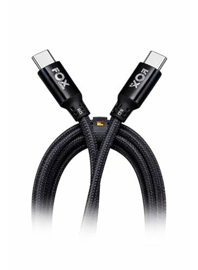 FOX CORE 100W 120cm Mobile Phone Cable Compatible with All Type-C to Type-C Mobile Devices - Image 1