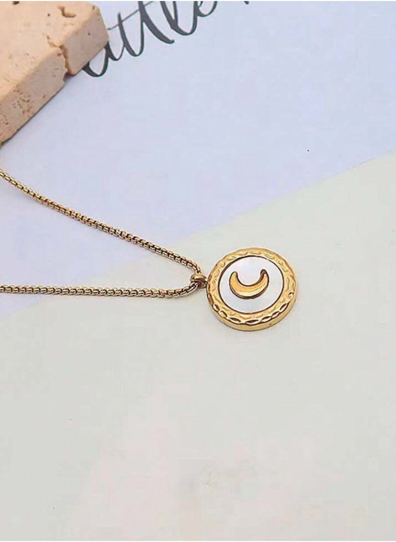 sixtyfour Elegant 18k Gold Plated Stainless Steel Necklace For Women  - Image 5