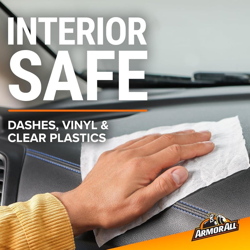 Armor All Car Cleaning Wipes, Wipes for Car Interior and Car Exterior, 90 Wipes Each - Image 5