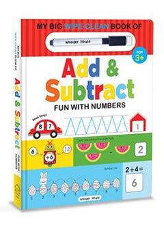 My Big Wipe And Clean Book Of Add And Subtract For Kids Fun With Numbers by Wonder House Books Hardcover 