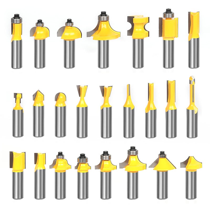 KOWOOD 24X Router Bits Set 1/2 Inch Shank Made of 45# Carbon Steel C3 Alloy Blade for Professional Woodworking - Image 2