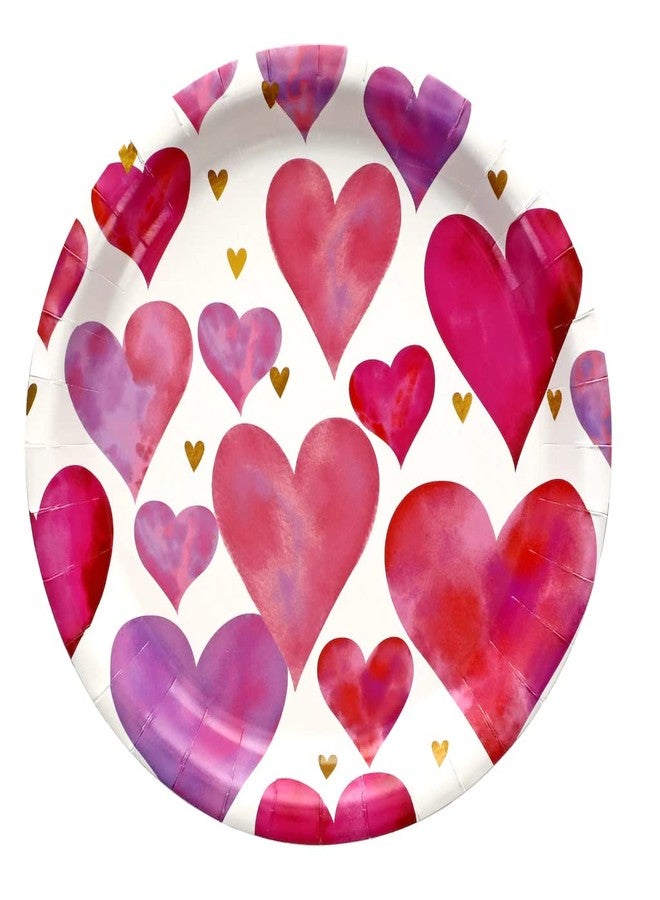 Greenbrier Valentine Day Paper Plates & Napkins - Party Supplies for 18 Guests (Radiant Hearts XOXO) - Image 2