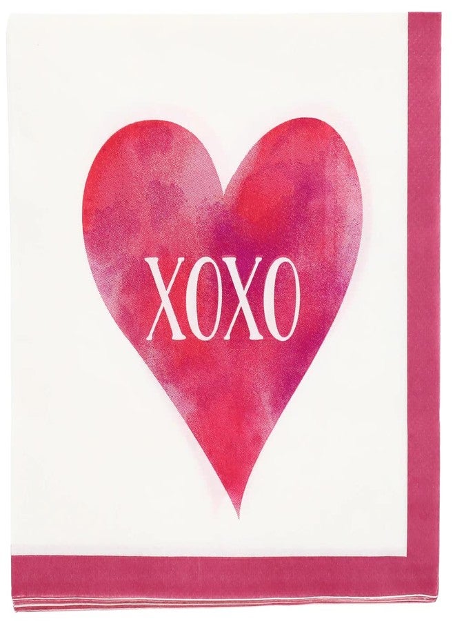 Greenbrier Valentine Day Paper Plates & Napkins - Party Supplies for 18 Guests (Radiant Hearts XOXO) - Image 3