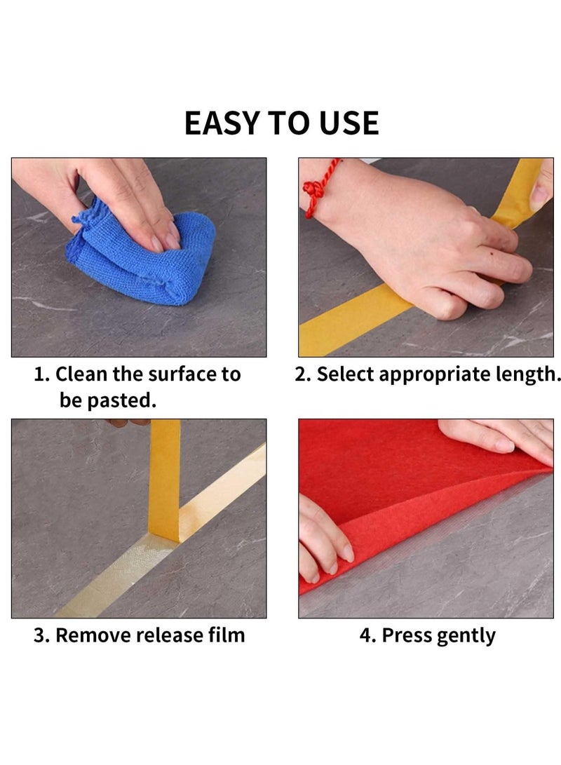 Heavy Duty Double Sided Fabric Tape, Multifunctional Double Stick Carpet Tape, 1 inch/2 inch x 33FT (10m), Strong Adhesive 2 Rolls for Versatile Use - Image 5