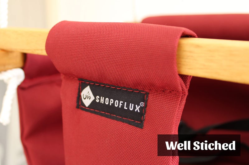 SHOPOFLUX Polyester Swing for Kids and Baby | Indoor Outdoor Hanging Jhula | 6 Months To 3 Years (Up To 25 Kg) | Maroon | Depth 8.5 Inch - Image 4