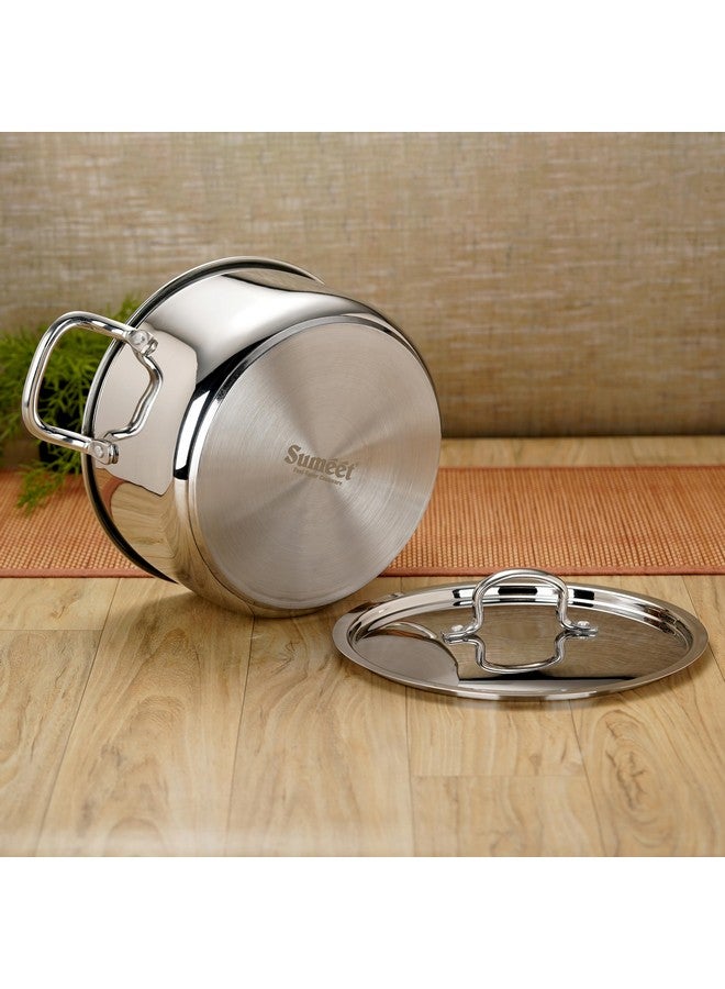 Sumeet Stainless Steel Induction Bottom(Encapsulated Bottom)Casserole With S.S Lid 3.2 Liters,20 Cm Dia,Silver - Image 5