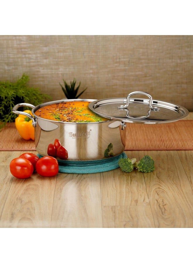 Sumeet Stainless Steel Induction Bottom(Encapsulated Bottom)Casserole With S.S Lid 3.2 Liters,20 Cm Dia,Silver - Image 3