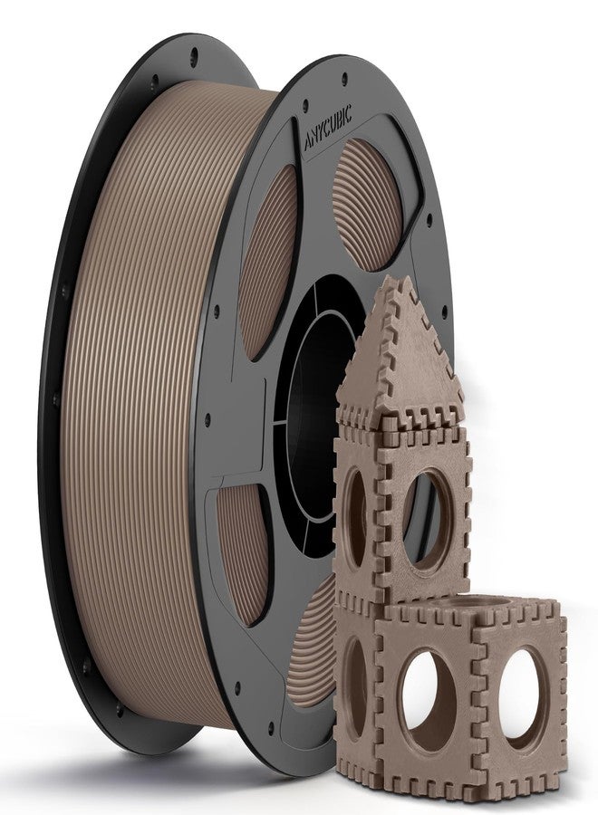 إني كيوبيك خيوط طابعة ثلاثية الأبعاد من نوع ANYCUBIC PLA، خيوط طباعة ثلاثية الأبعاد بتقنية RFID، قطر 1.75 مم، دقة أبعاد ± 0.02 مم، بكرة وزنها 1 كجم (2.2 رطل)، لون بني - Image 1