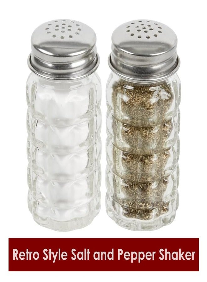 Great Credentials Retro Style Salt and Pepper Shakers with Stainless Tops Set of 2 (Retro Shakers) - Image 2