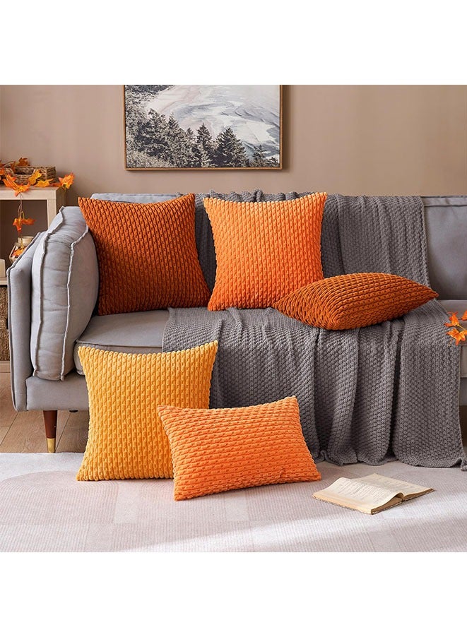 Muyixin 2-Piece Corduroy Decorative Boho Striped Pillow Covers Sofa Pillowcases for Couch Bed Sofa Living Room  - Image 5