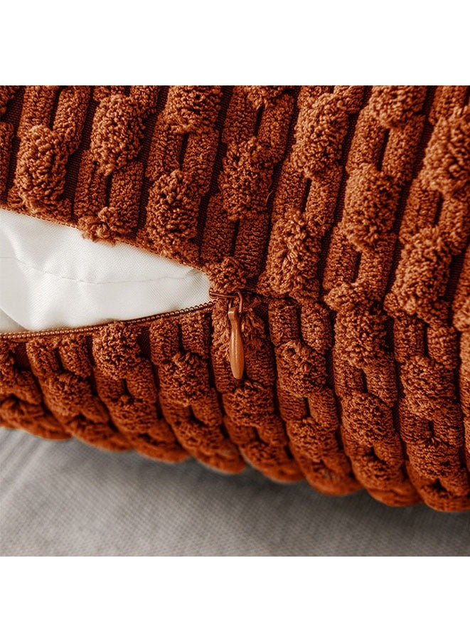 Muyixin 2-Piece Corduroy Decorative Boho Striped Pillow Covers Sofa Pillowcases for Couch Bed Sofa Living Room  - Image 2