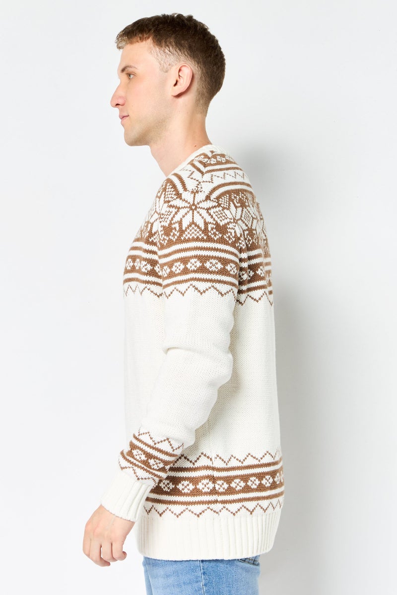 Celio Men Printed knitted Sweater, Multicolor - Image 2