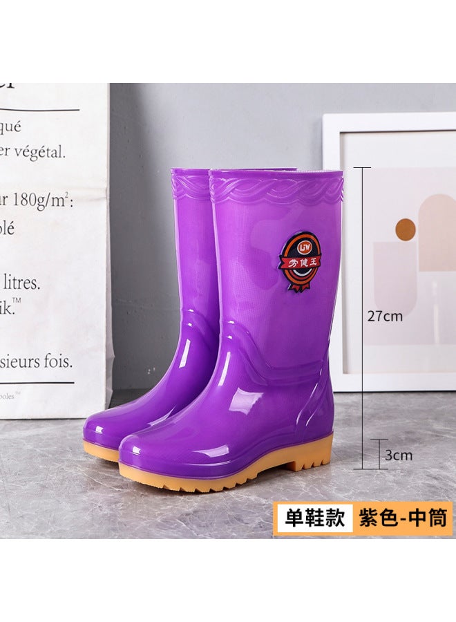 Labor Protection King 43 Extra Large Women's High Rain Boots Non-slip Oxford Sole Kitchen Waterproof Work Rubber Shoes Wear-resistant Water Shoes