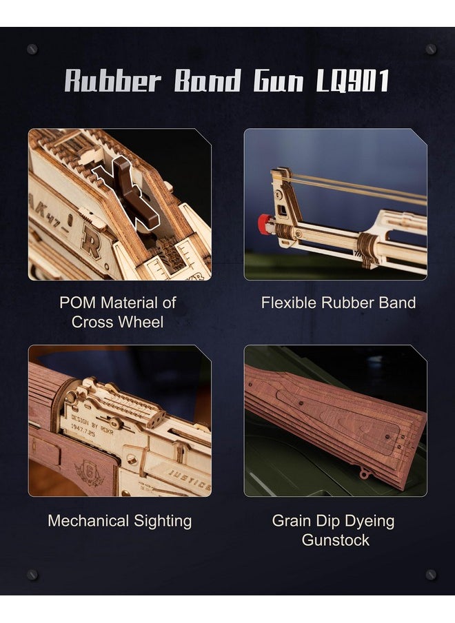 RoWood 3D Puzzles For Adultsrubber Band Gundiy Wooden Puzzles Wooden Model Building Kit Creative Toy Wooden Kits Assembly Puzzlesgifts For Adults&Teens  - Image 3