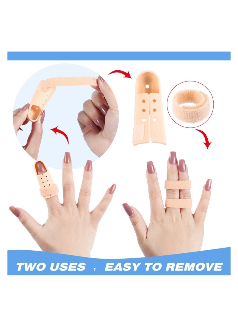 SYOSI - Finger Splint Mallet 10 Pieces Support Brace Plastic Protector for Adjustable Immobilizer Basketball Joint Protection 5 Sizes - Image 1