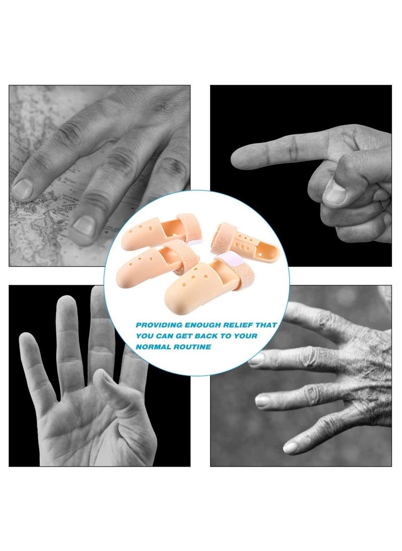 SYOSI - Finger Splint Mallet 10 Pieces Support Brace Plastic Protector for Adjustable Immobilizer Basketball Joint Protection 5 Sizes - Image 1