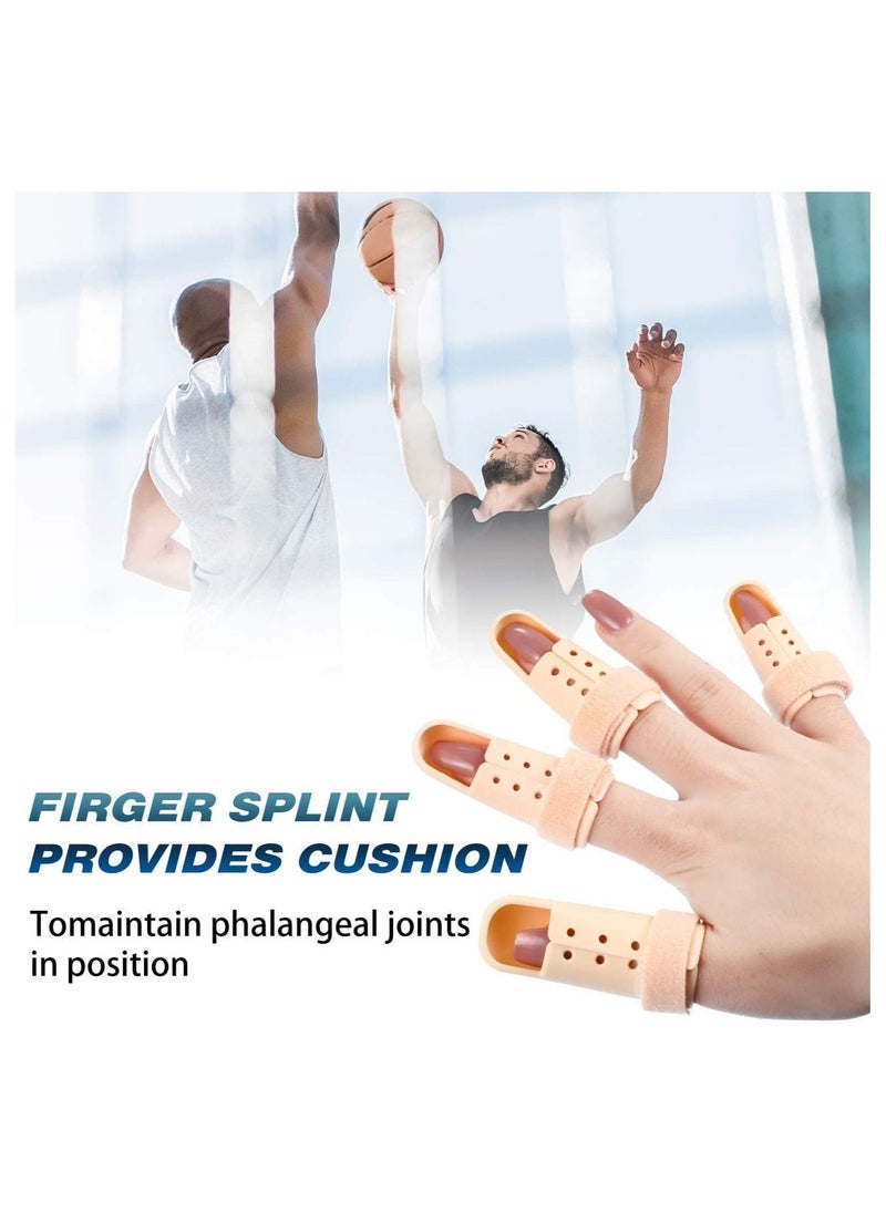 SYOSI - Finger Splint Mallet 10 Pieces Support Brace Plastic Protector for Adjustable Immobilizer Basketball Joint Protection 5 Sizes - Image 1