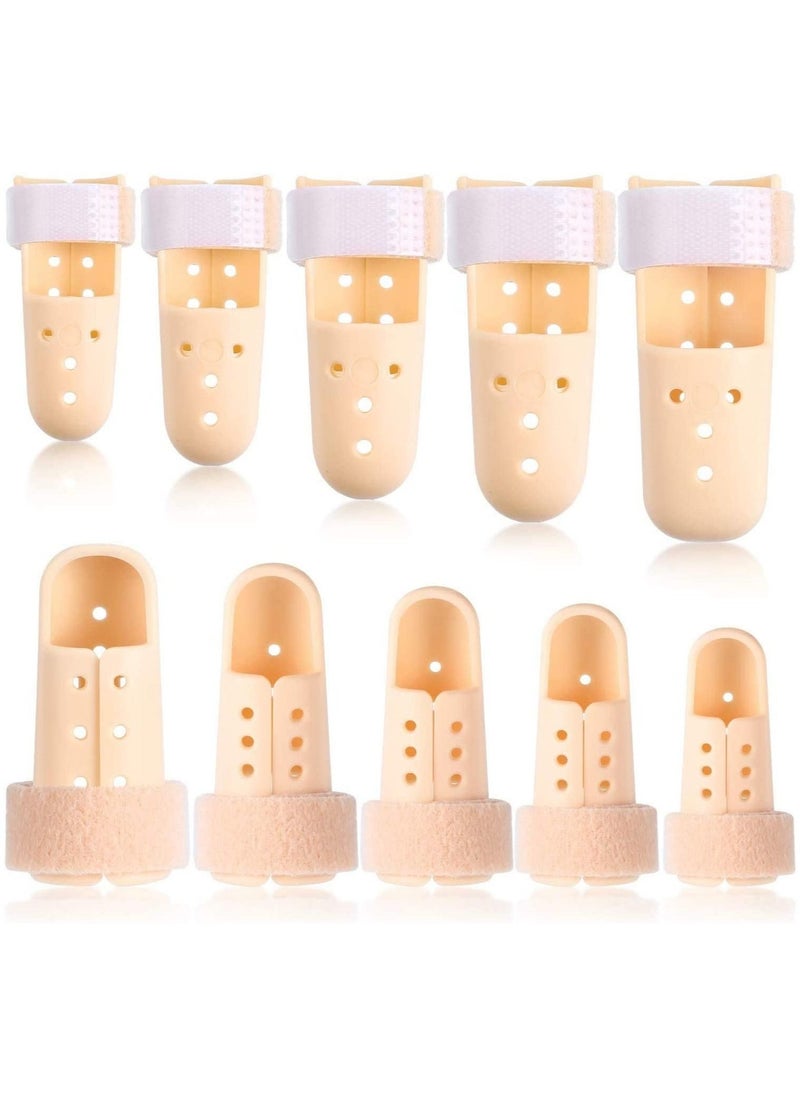 SYOSI - Finger Splint Mallet 10 Pieces Support Brace Plastic Protector for Adjustable Immobilizer Basketball Joint Protection 5 Sizes - Image 1