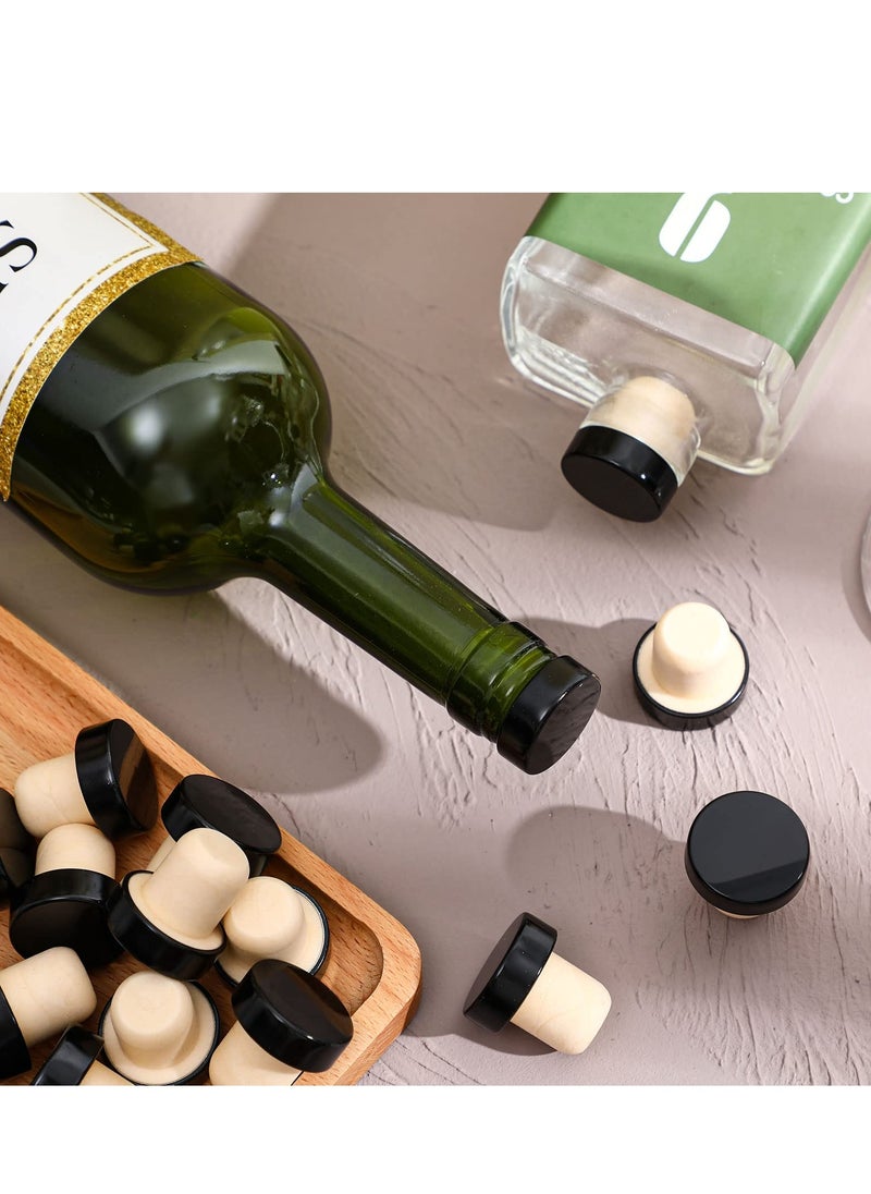 Excefore T-shaped Stopper Cork Wine Stopper, Bottle Stoppers Reusable Wine Bottle Stopper,  Wine Corks for Wine Bottles, Stopper Sealing Plug Bottle for Wine Beer Bottles DIY Craft (Black, 24 Pieces)  - Image 4