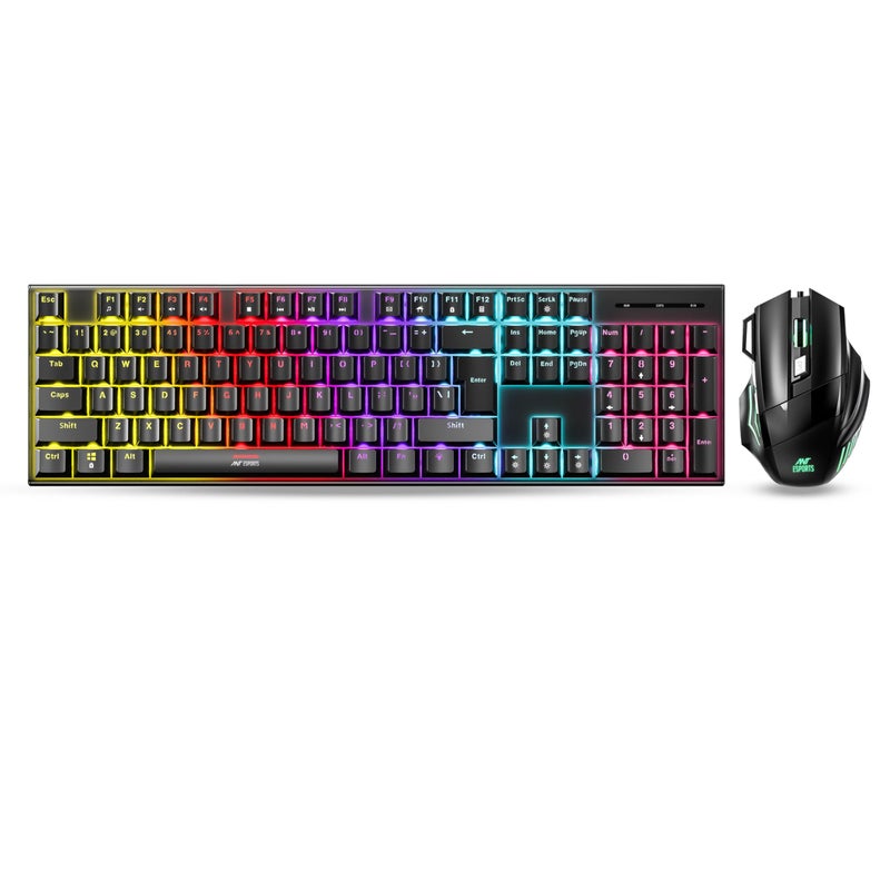 Ant Esports Thunder 30 Wired Mechanical Gaming Keyboard Mouse Combo Ergonomic Full-Sized 25 Anti Ghosting Keys, 3600 DPI 7 Colour Mode Wired Gaming Mouse with Type C Cable for PC Laptop MAC_Red Switch - Image 4