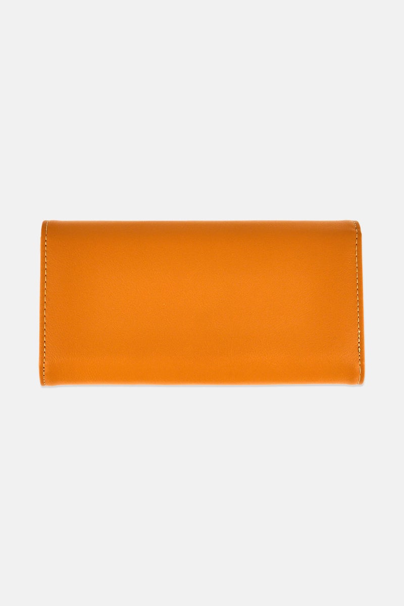 Cavalli Class Women Plain Leather Wallet, Brown - Image 2