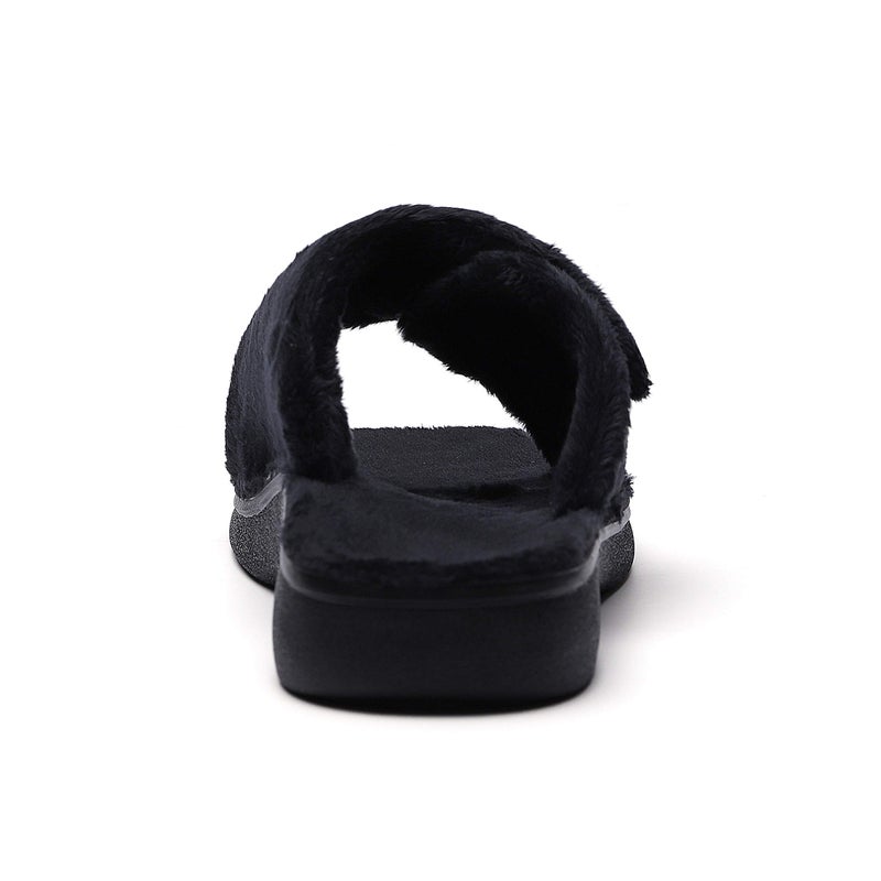 SOLLBEAM Women's Plantar Fasciitis Fuzzy House Orthopedic Adjustable Slippers With Arch Support Orthotic Heel Cup Sandals For Ladies - Image 5