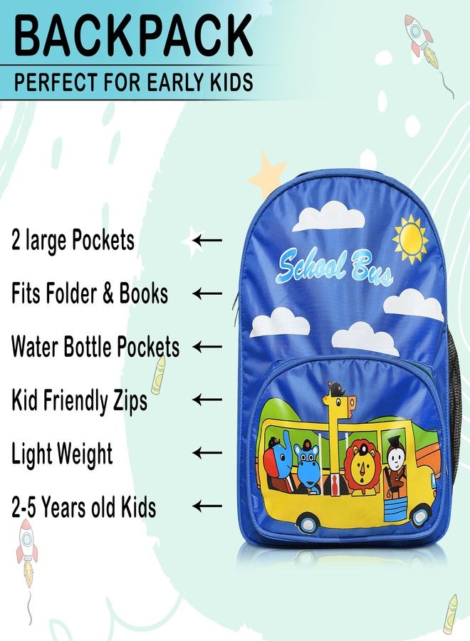 Stylbase girls boys kids School Bag With Lunch Bag Combo kids Backpack for Ages 2-5 Years | 20 L 3D Printed waterproof cartoon Backpack For Nursery LKG UKG 1st 2nd class Blue Medium - Image 4