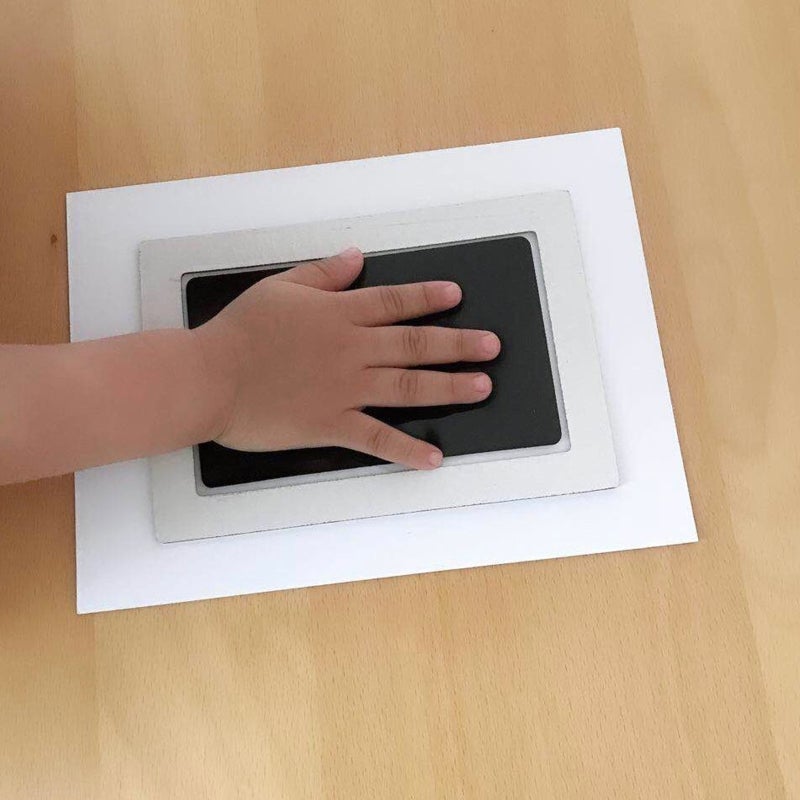 Baby Inkless Footprint Handprint Kit Clean Touch Ink Pads for 0-6 Months Old Infant Newborn Keepsake Pet Paw Print Kit, Black - Image 2