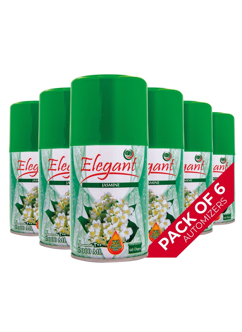 Elegant 6 Piece JASMINE Automatic Refill Spray Set 300ml  - Image 1