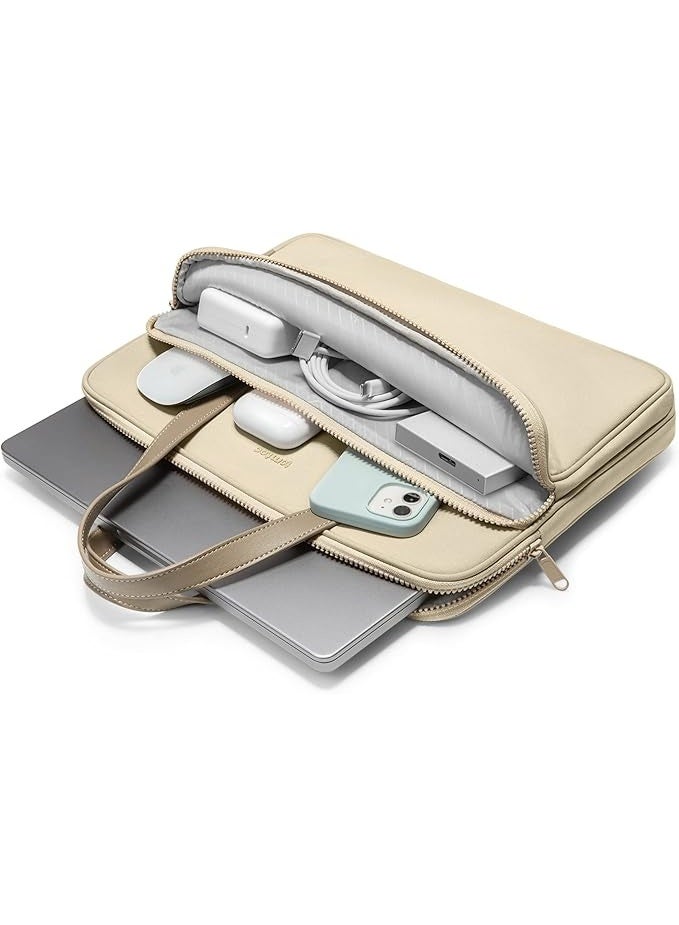 Tomtoc Versatile-A11 Laptop Handbag for 13.5-14 Inch Devices – Water-Resistant Slim Briefcase Sleeve with Organized Storage, Shoulder Strap & Soft Padding Eco-Friendly Laptop Bag - Image 5