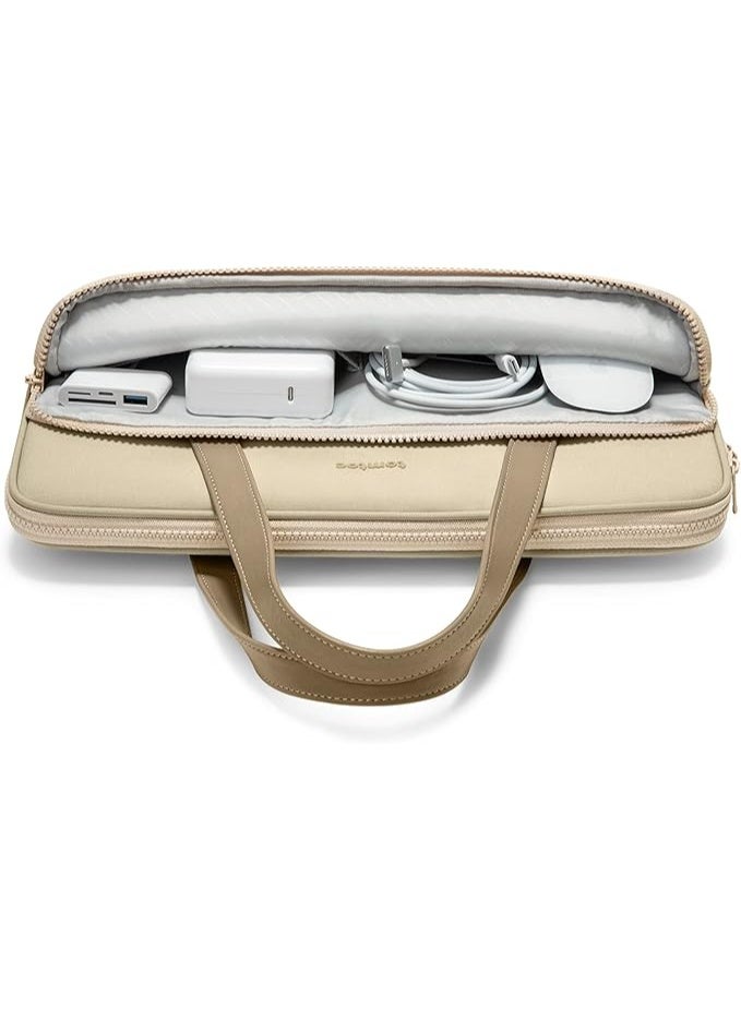 Tomtoc Versatile-A11 Laptop Handbag for 13.5-14 Inch Devices – Water-Resistant Slim Briefcase Sleeve with Organized Storage, Shoulder Strap & Soft Padding Eco-Friendly Laptop Bag - Image 3