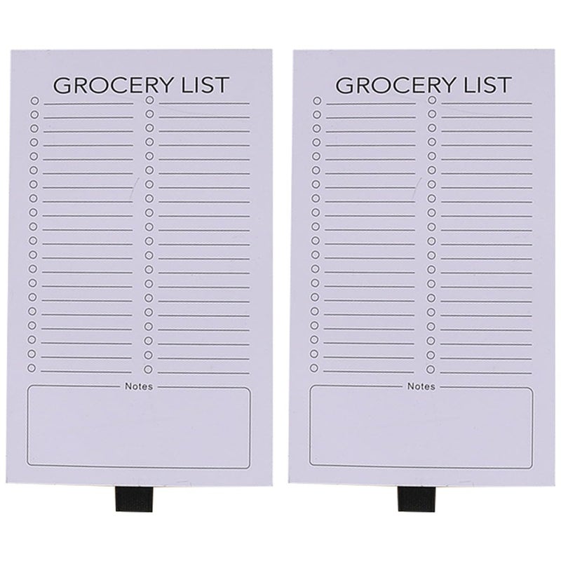 HOOWIFFY Magnetic Grocery List Pads for Refrigerator 2pcs, Practical to Do List Notepads with Soft Magnetic Backing, Small Note Pads for Kitchen and Home Organization - Image 1