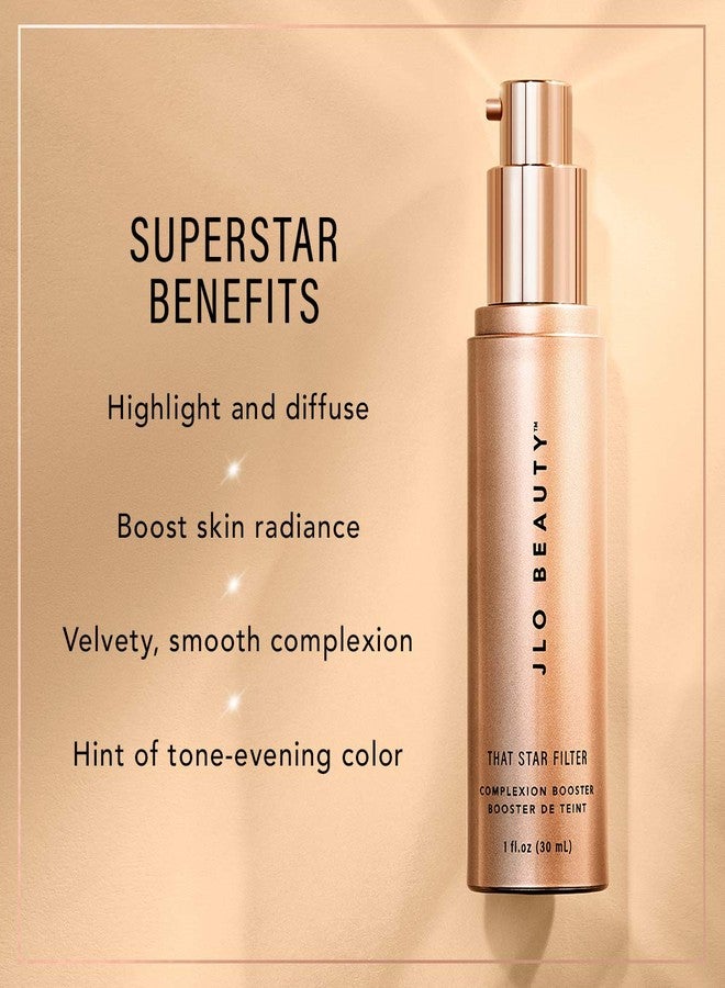 JLO BEAUTY That Star Filter Complexion Booster Highlighter & Bronzing Drops, Rose Gold, 1 fl oz, For Body & Face, Makeup Primer with Vitamin E, Lightweight Shimmer Sheer Formula, Dewy, Glowy Skin - Image 2