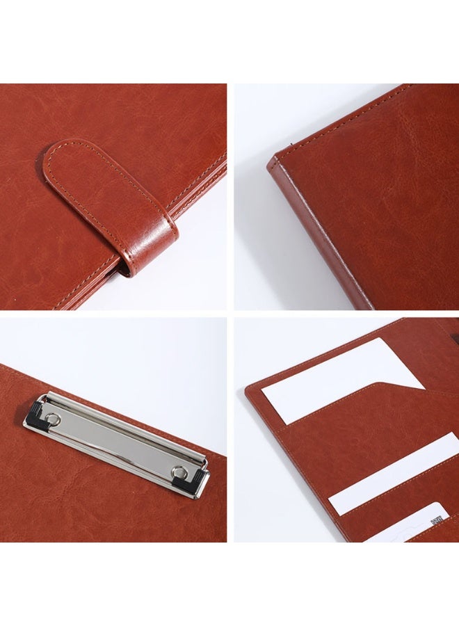 مجلد الحافظة Padfolio مجلد محفظة من جلد البولي يوريثان مجلد مقابلة السيرة الذاتية منظم المستندات القانونية مجلد محفظة تخزين ذكي محمول - Image 3