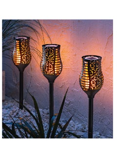 Y&D 3pcs Solar Outdoor Lights, Solar Torch Light With Flickering Flame For Garden Decor, Waterproof Solar Powered Outdoor Lights  - Image 1