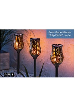 Y&D 3pcs Solar Outdoor Lights, Solar Torch Light With Flickering Flame For Garden Decor, Waterproof Solar Powered Outdoor Lights  - Image 3