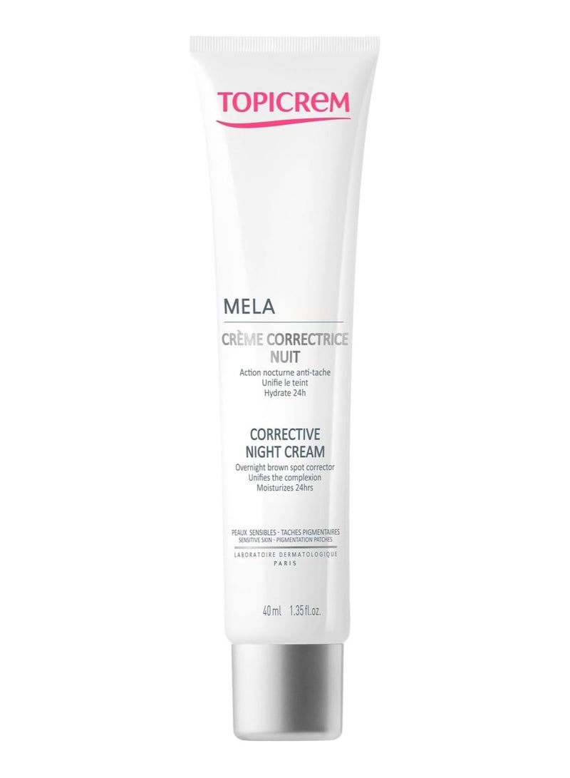 Topicrem mela Corrective soften and lighten brown spots Night Cream 40ml