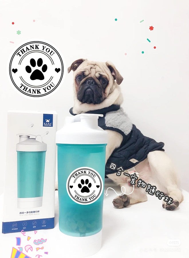 Besttile 500 Pet Black Footprints Thank You Labels per Roll,Puppy Paw Stickers for Cookie Bag,Gift Box - Image 4