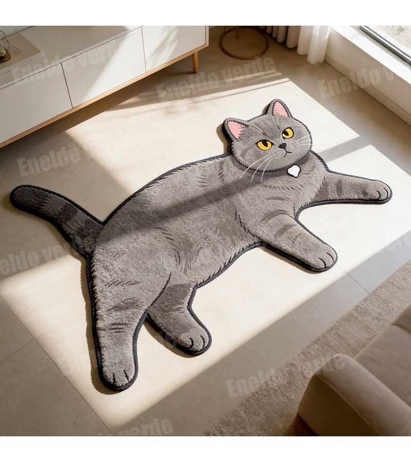 Velvet Dot Pet Kitten Door Mat 19.69x31.5inch Soft Bedroom Rug - Image 4