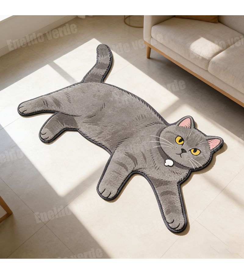 Velvet Dot Pet Kitten Door Mat 19.69x31.5inch Soft Bedroom Rug - Image 5