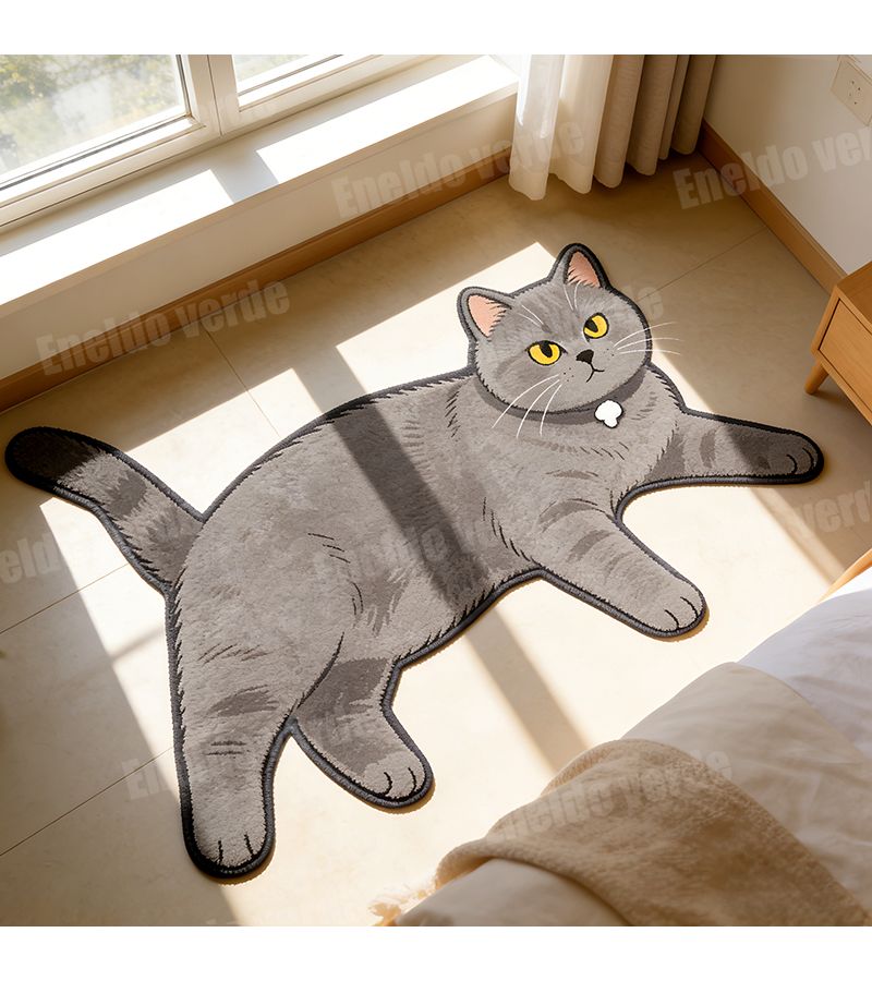 Velvet Dot Pet Kitten Door Mat 19.69x31.5inch Soft Bedroom Rug - Image 2