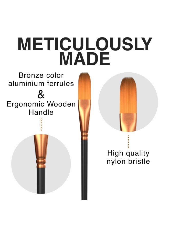 Benicci Professional Paint Brush Set Of 12 - Artist Paintbrush Kit For Canvas  Gouache  And Fabric - Art Set For Kids And Adults - Supplies For Water  Oil  And Acrylic Painting   For Professionals - Image 3