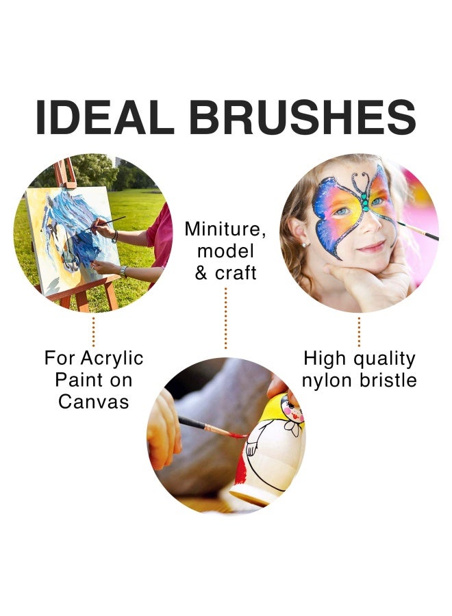 Benicci Professional Paint Brush Set Of 12 - Artist Paintbrush Kit For Canvas  Gouache  And Fabric - Art Set For Kids And Adults - Supplies For Water  Oil  And Acrylic Painting   For Professionals - Image 4