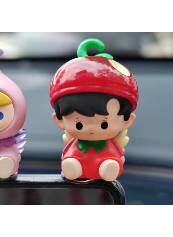 Bubble Mart POP BEAN Bubble Mart Party Series Cute Grain Tide Play Doll Mini Car Ornaments-Specifications:Haci Ping An Fruit  - Image 1