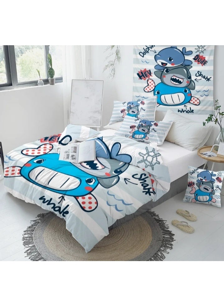 Baby Bed Sheet Set 6 Pieces Heavy Cotton Cream Large Size 240*240 - Image 3